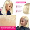 Hoscod 13x4 HD Transparent Lace 613 Bob Wig Human Hair 12 Inch Straight Blonde Bob Wig Human Hair Pre Plucked with Baby Hair 180 Density 613 Blonde Lace Front Wigs for Women Short Glueless Bob Wigs