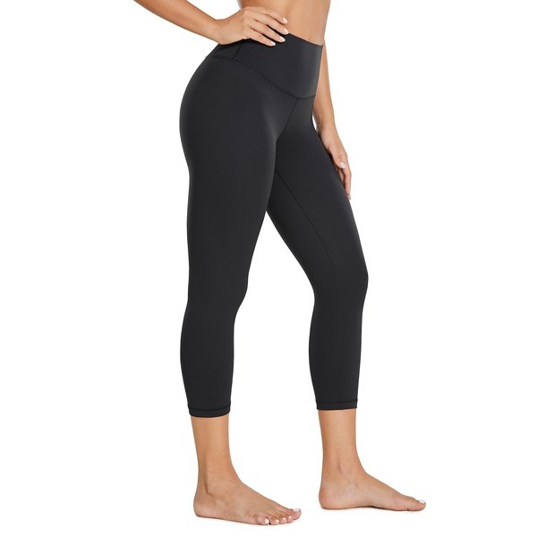 CRZ YOGA Butterluxe High Waisted Capris Workout Leggings for Women 21'' - Lounge Leggings Buttery Soft Yoga Pants Black Medium