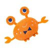 Dog Squeaky Toys, Crab Shape Interactive Puppy Teething Toys Plush Dog Toy for Puppy Small and Medium Dogs (Orange)