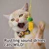 NECOICHI Crinkly Critters Bouncy Bee Adjustable Cat Wand No.1 Selling Cat Toy in Japan
