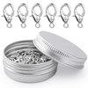 100PCS Lobster Clasps, Metal Alloy Small Lobster Claw Clasps, Weico Lobster Clip for Handmade Necklace, Bracelet Jewelry Making Accessories Fastener Hook(12mmx6mm, Nickel)