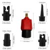 PeSandy Inflatable SUP Pump Adaptor Compressor Paddle Board Pump Adapter, Multifunction SUP Valve Adapter with 4 Air Valve Nozzles for Inflatable Boat, Stand Up Paddle Board, Inflatable Bed, Dinghy