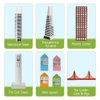 Top Right Toys Wooden Blocks, Building Blocks for Kids, San Francisco City Skyline Set, Wood Blocks for Toddlers, Educational City Set with 6 Famous Landmarks, 15 Pieces