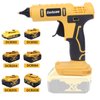Hot Glue Gun, Cordless Glue Gun, Full Size Hot Glue Gun for DeWalt 20V Lithium-Ion Battery with 20Pcs 0.43" Glue Sticks and Insulated Copper Nozzle, Hot Glue Gun Kit (Tool Only, Battery NOT Included)
