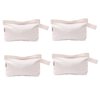 Augbunny Multi-purpose Cotton Canvas Zipper makeup Bag Pouch 4-pack