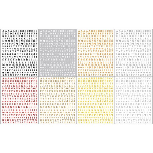 JMEOWIO Letters Nail Art Stickers Decals 8 Sheets Self Adhesive Designer English Alphabet Nail Art Design DIY Nail Decoration for Women Girls