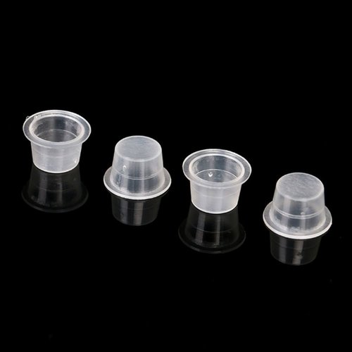 AKOAK 200 Pcs Disposable Plastic Tattoo Ink Caps Cups for Tattoo Ink Tattoo Supplies（Sizes #13 Medium）