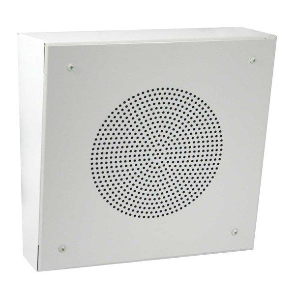 Lowell DSL-805-72 8-Inch Dual Cone Speaker with 25/70V Transformer, Grille, Enclosure; 25V/70V Dual Voltage Transformer with Taps at 0.25, 0.5, 1, 2, 5W; Steel Enclosure and Grille