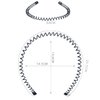 JINBUYAO 18 Pcs Metal Hair Band for Men Unisex Black Wave Headband Spring Shaped Sport Hair Bands Women's Yoga Hairband Hair Accessories