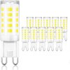 winshine 10 Pack G9 LED Bulb Bi Pin Base, 6000K Daylight 4W (40W Halogen Equivalent) T4 G9 Base Llight Bulbs for Chandeliers, 360° Beam Angle, 400LM, Non-dimmable for Home Lighting