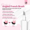 Saviland French Tip Nail Stickers: 5 Sheets French Nail Stickers 10ML White Gel Nail Polish Sponges for Gradient French manicure French Tips Guides Self-Adhesive French Nail Strips French Tip Liner