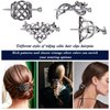 4 Pieces Viking Celtic Hair Clips Hairpins Celtics Knots Hairpins Retro Silver Hair Sticks Hair Pin Hair Accessories for Long Hair Women Girls