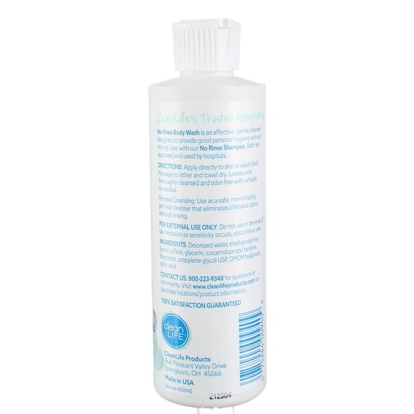 No Rinse Body Wash (3 Bottles), 8FL OZ Bottles