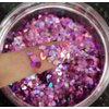 Heart Glitter Confetti 2mm Heart-Shaped Confetti Laser Sequins for Party Decoration, DIY Crafts, Premium Nail Art, Body Art Eye Bling - 10g,Holographic Purple