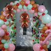 Christmas Balloon Arch Kit, 18" 10" 5" Christmas Balloons Decoratons with Christmas Foil Balloons for Christmas Party Decorations Xmas New Year Birthday Party Supplies