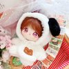 niannyyhouse 20cm Plush Doll Clothes Puppy Onesies Loose White Bodysuit 8in Soft Stuffed Plush Toy Dress Up Accessories