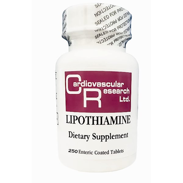 Cardiovascular Research Lipothiamine B Supplement 250 Tablets - Vitamin B1 Now with Alpha Lipoic Acid - 1 X 250 Count