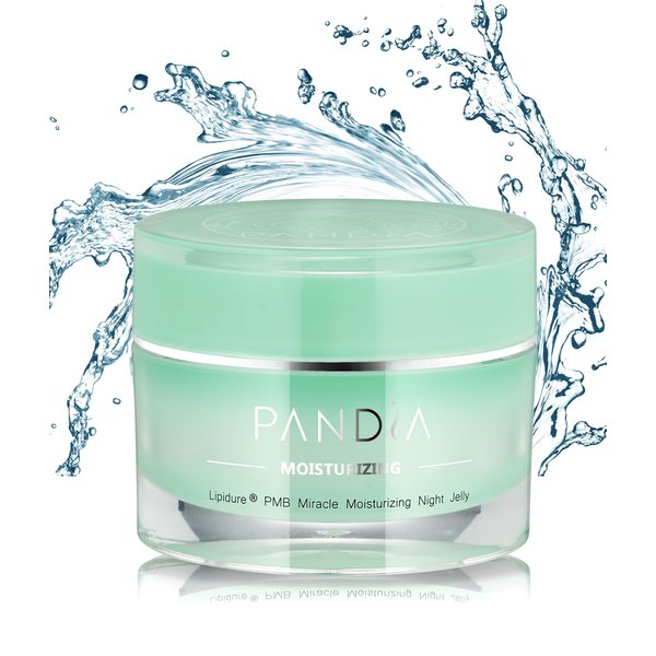 PANDIA Face gel mask Lipidure Moisturizing Overnight Gel Mask Hydrating, Rosa Flower Water Overnight Water Sleeping Mask gel cream 1.7 Fl OZ, White