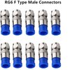 Gaobige Coax Cable Crimper Kit Tool for rg6 rg59 Coaxial Compression Tool Fitting Wire Stripper with Gaobige 10pcs F Compression connectors - Grey