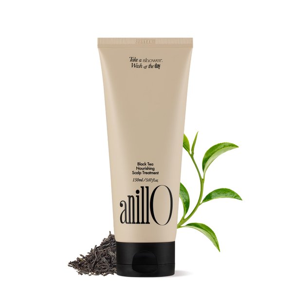 ANILLO Black Tea Nourishing Scalp Treatment 150ml / 5.07 fl. Oz, Daily Vegan Haircare Treatment with Black Tea, Black Tea Leaf and Amino Acids, Deep Cleanse and Strengthen the Scalp Barrier