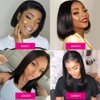 MIMORE Frontal Bob Wig 4x4 Bob Closure Wigs Human Hair 150% Density Short Straight Bob Wig Human Hair Glueless Wigs Human Hair Pre Plucked Hairline with Baby Hair 14” Human Hair Wigs for Black Women