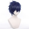 Mystylecos Ensemble Stars Sazanami Jun Navy Blue Short Hair with Free Wig Cap Halloween Party Cosplay Wig