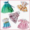 JING SHOW BUSSINESS 5 Sets Doll Clothes for 6 inch Doll ，Include 5 Pieces Girl Small Dolls, 5 Sets Handmade Doll Clothes and 5 Pairs of Doll Shoes
