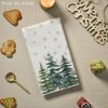 Artoid Mode Hello Snowflakes Winter Kitchen Towels Dish Towels, 18x26 Inch Christmas Pine Trees Decoration Hand Towels Set of 2