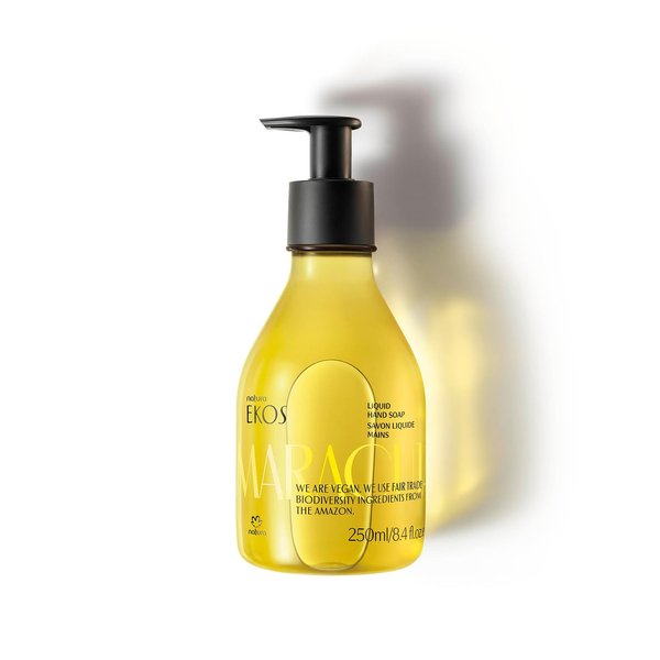natura - Ekos Maracujá Relieving Liquid Hand Soap - 97% Natural - Maintains Skin pH - Essential Fatty Acids - Vegan Skin Care - Brazilian Beauty Secrets - Self Care & Hand Care - 8.4 fl oz (250ml)