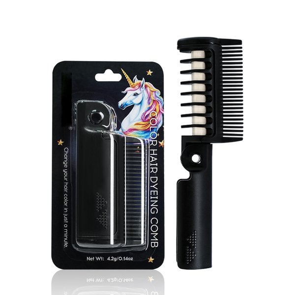 BEUKING Disposable Folding Hair Dye Comb, Highly Pigmented Easy to Dye, Quick Cover Concealer for Hair Make Up (#01 Grey)