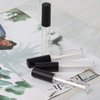 GTHER 10ML Lip Gloss Tubes Empty, Empty Lip Gloss Containers, Clear Refillable Lip Balm Bottles with Rubber Inserts and Funnel for Lip Samples Set of 10 (Matte Black + Transparent)