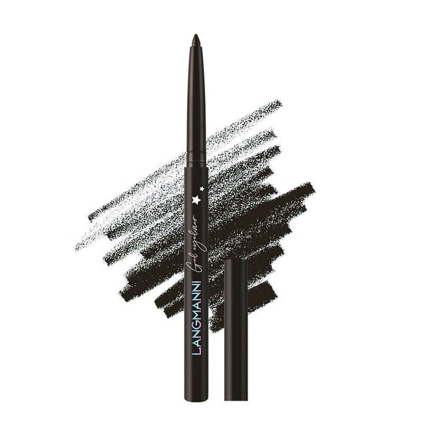 Kyannkara Eyeliner Waterproof Colorful Matte Glitter Neon Eyeliner Pencil Pigmented Smudgeproof Long Lasting Gel Eye Liner（Black）