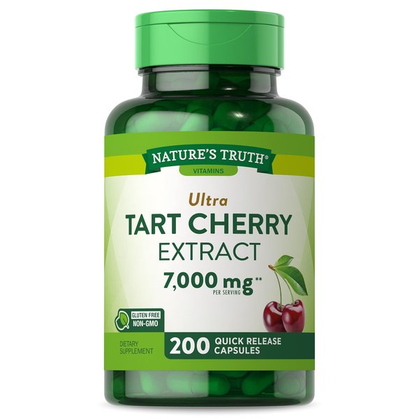 Nature's Truth Tart Cherry Extract Capsules | 7000mg | 200 Count | Non-GMO & Gluten Free Supplement