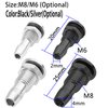 3Pcs Vgoohobby M6 / M8 RC Boat Water Nipple Outlet Nozzle for RC Boat Motor Cooling (M8, Black)