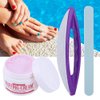 Brrnoo Nail Polish Nail Manicure Tool Kit, 3pcs Nail Art Design Set, 3Pcs/Set Nail Art Buffing Cream + Nail Brush Buffer Varnish Polish + Polishing Strip Nail Art S