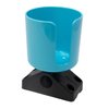 Winch Caddy Plus Drink Holder for Sailing Winches and Scotty Fishing Rod Mounts - Holds Coffee Mugs, Tumblers, and Koozies (Light Blue)