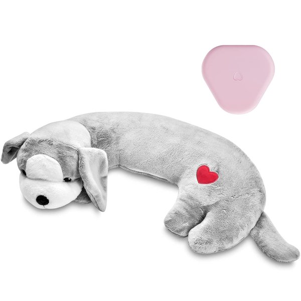 Moropaky Hearbeat Toy for Dog Anxiety Relief Behavioral Training Aid Toy, Grey