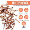 1 Inch Copper Nails Roofing Finish 100 Nails - Solid Pure Copper Slate Spikes Flashing Furniture Boat - Package Includes 100 pieces of The Highest Quality Nails by Dubbs Hardware
