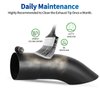 AUTOSAVER88 2.5 Inch Inlet Black Exhaust Tip, 2.5" Inlet 2.5" Outlet 9" Overall Length Stainless Steel Turn Down Exhaust Tips Powder Coated Finish Tailpipe