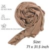 1 Piece Head Wrap Stretch African Turban for Women Fashion Headwear Extra Long Hair Scarf Caps Bohemian Headwraps Soft Breathable Turbans Tie (Camel)