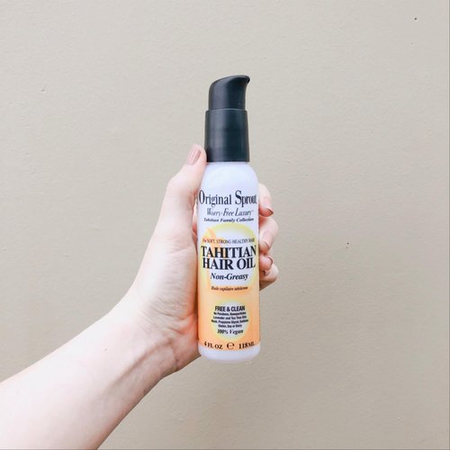 Original Sprout Tahitian Hair Oil for Damaged Hair with Anti-Frizz Coconut Oil, for All Hair Types, 4 Fl. Oz., 1 Pack