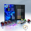 Turnart Darts Metal Tip Set - Steel Tip Darts Set Professional Metal Darts 12 pcs 22/24 Grams with Stylish Case Aluminum Shafts Extra 9 Flights
