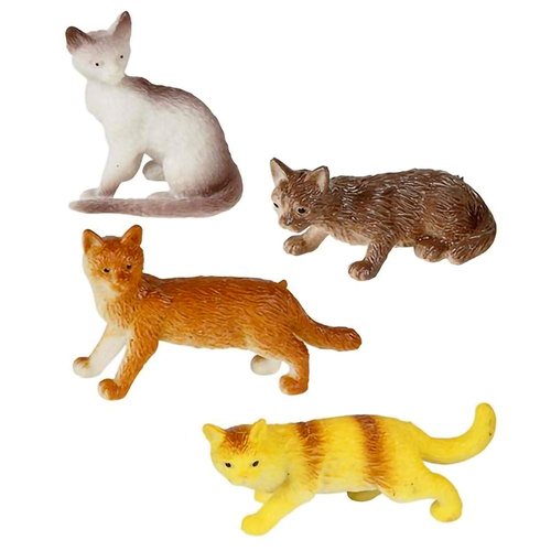 ArtCreativity Mini Cat Figurines Set for Kids - Pack of 12 - Assorted 2 Inch Small Cat Figures, Sturdy Plastic Toys, Fun Birthday Party Favors, Great Playset for Boys and Girls Ages 3+