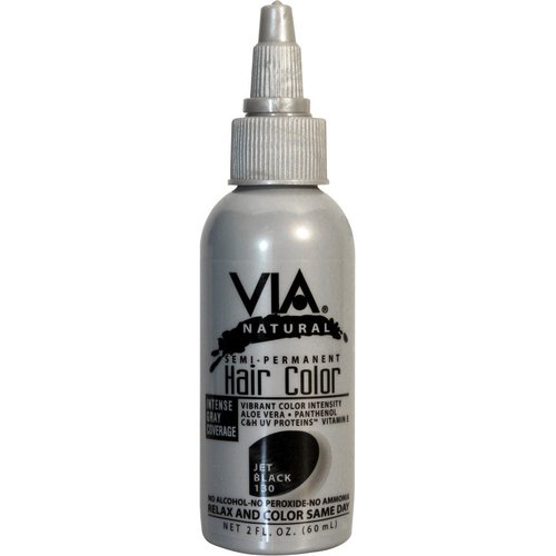 Via Natural Hair Color #130 - Jet Black 2 oz. (Pack of 2)
