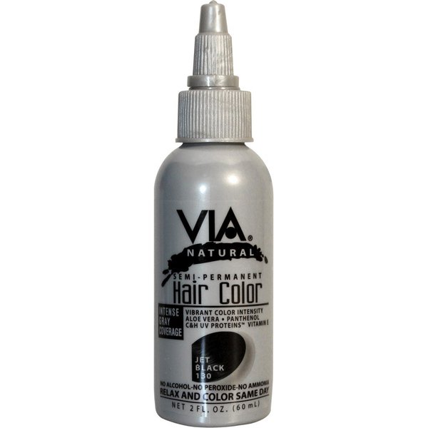 Via Natural Hair Color #130 - Jet Black 2 oz. (Pack of 2)
