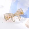 Fdesigner Crystal Bow Hair Clips Pearl Rhinestones Hair Barrette Jewelry Bowknot Hairpin Clips Wedding Bride Bow Knotted Headpieces for Women and Girls