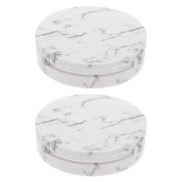 EXCEART Makeup Powder Container Pressed Powder Box 2Pcs Compact Cosmetic Powder Containers Makeup Empty Loose Powder Boxes (Assorted Color) Makeup Powder Puff