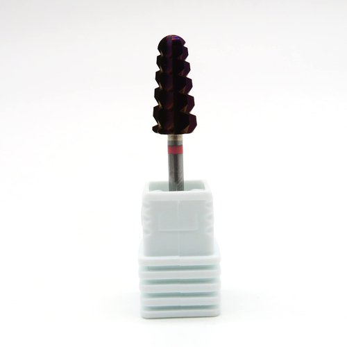 Fasaki VOLCANO 3XC Tungsten Carbide Nail Drill Bits 3/32 - Fastest Safety Remove Acrylic, Hard Gel, Save Time Long-Lasting Nail Drill Bits With Purple Coarse Cover