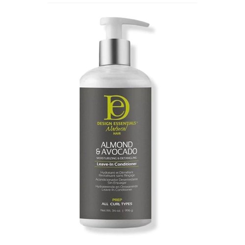 Design Essentials Natural Almond & Avocado, Moisturizing & Detangling Leave-In Conditioner, 32 Ounce