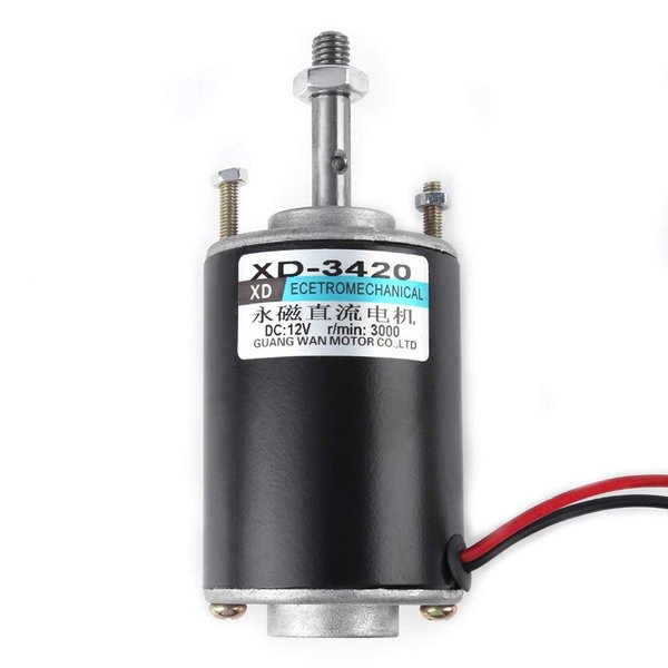 DC Motor DC High Speed Motor 30W High Speed CW/CCW Permanent Magnet DC Motor Brushed DC Motor Mini Electric Motor for DIY Generator(12V 3500rpm)